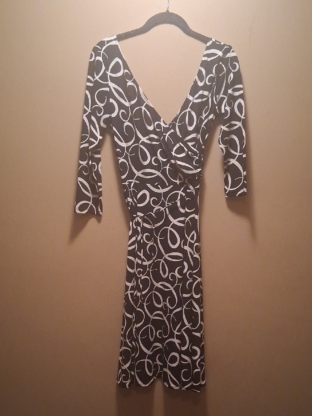 Black & White Wrap-Style Women's Dress